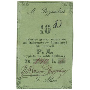 Chorzel, M. Przysuskier, P. Alkon, 10 groszy (XIX w.)