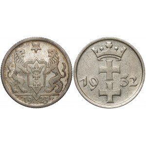 Gdańsk, 1 gulden 1923 i 1932 (2szt)
