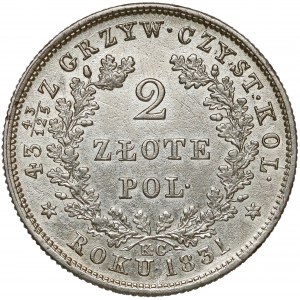 Powstanie Listopadowe, 2 złote 1831 KG