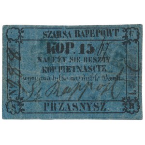 Przasnysz, Szabsa Rapeport, 15 kopiejek (XIX w.)