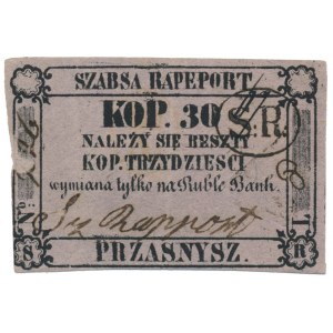 Przasnysz, Szabsa Rapeport, 30 kopiejek (XIX w.)