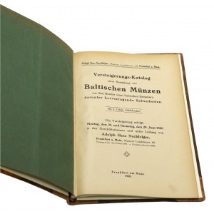Baltischen Munzen - katalog aukcji 1920 r.