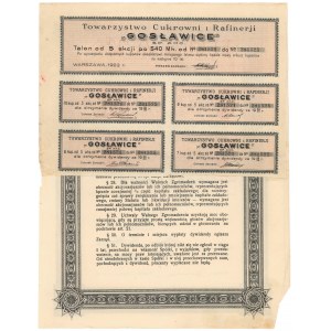 GOSŁAWICE Tow C.ukrowni i Rafinerji, Em.6, 5x 540 mkp 1923