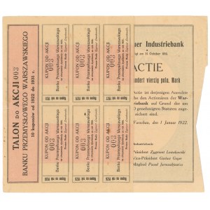Bank Przemysłowy Warszawski, Em.3, 540 mkp 1922