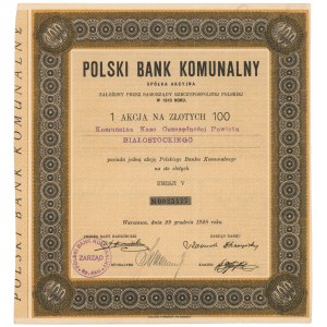 Polski Bank Komunalny, Em.5, 100 zł 1928