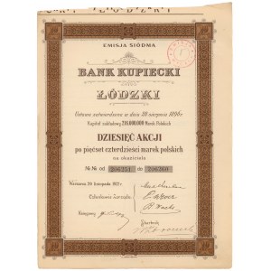 Bank Kupiecki Łódzki, Em.7, 10x 540 mkp 1922