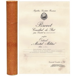 Rumunia, Patent Medalu Zasługi Wojskowej II. Klasy 1970