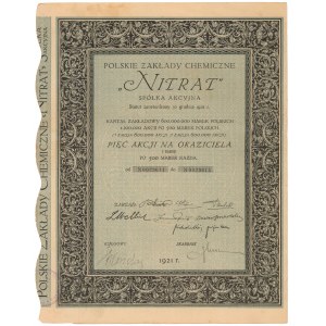 NITRAT Polskie Zakłady Chemiczne, Em.1, 5x 500 mkp 1921
