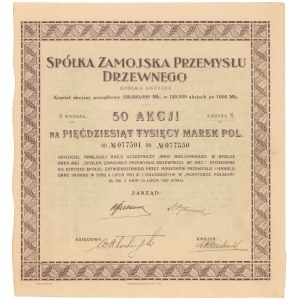 Spółka Zamojska Przemysłu Drzewnego, Em.1, 50x 1.000 mkp 1921