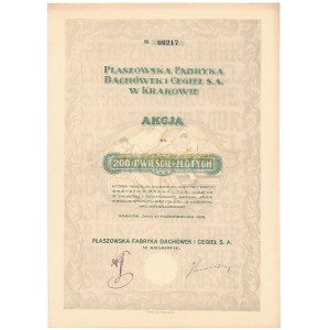 Płaszowska Fabryka Dachówek i Cegieł, 200 zł 1926