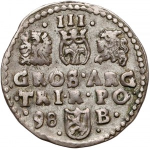 Zygmunt III Waza, Trojak Bydgoszcz 1598 - data z lewej