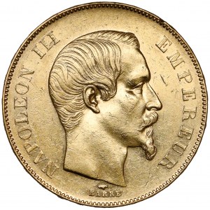 Francja, Napoleon III, 50 franków 1857-A, Paryż