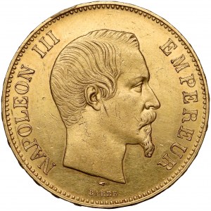 Francja, Napoleon III, 100 franków 1857-A, Paryż