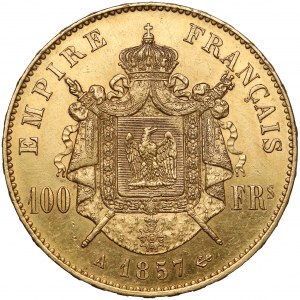 France, Napoleon III, 100 Francs 1857-A, Paris