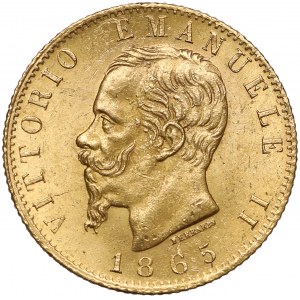 Italy, Victor Emmanuel II, 20 Lire 1865