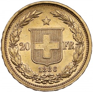 Szwajcaria, 20 franków 1886