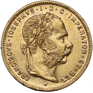 Austria, Franciszek Józef I, 8 florenów = 20 franków 1887