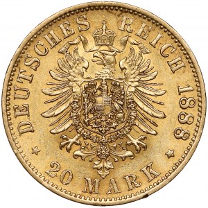 Niemcy, Prusy, 20 marek 1888-A - Fryderyk III