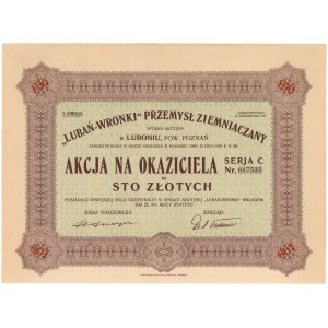 LUBAŃ-WRONKI Przemysł Ziemniaczany w Luboniu, Em.5, 100 zł