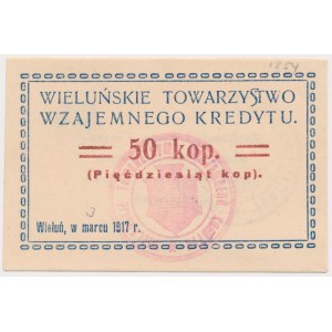 Wieluń, TWK 1917 Marzec 50 kopiejek - ramka z owali