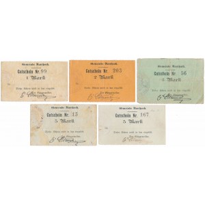 France, Alsace, Ranspach, 1 - 5 Mark - set (5pcs)