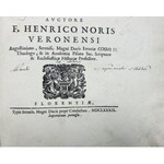 Syromacedonvm... Syriae Nvmmis, Henrico Noris, Florencja 1689