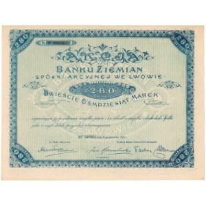 Bank Ziemian we Lwowie, Em.1, 280 mkp 1920