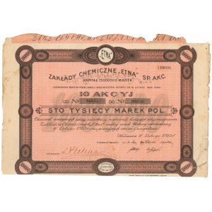Zakłady Chemiczne ETNA, Em.1, 10x 10.000 1923