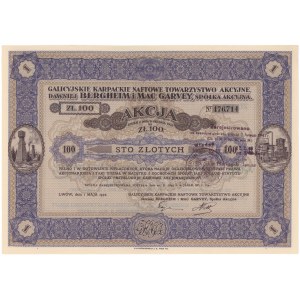 Galicyjskie Karpackie Naftowe..., 100 zł 1932