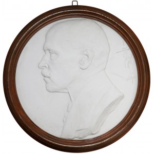 Medalion GIPS (39.5cm) Henryk Weyssenhoff 1919 r. (Cz. Makowski)