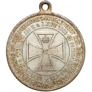 Prusy, Medal, Kriegerfest des Kriegerverbandes 1881