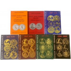 KMP - Katalogi monet polskich KOMPLET 1506-1864 (7szt)