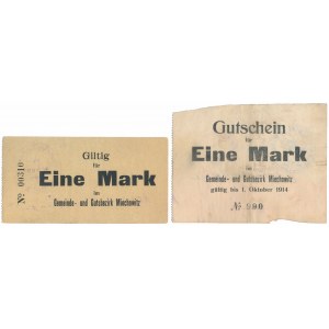 Miechowitz (Miechowice), Gemeinde und Gutsbezirk, 2x 1 mk (2szt)