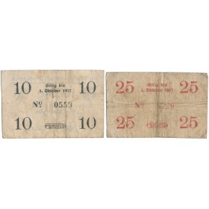 Myslowitz (Mysłowice), 10 i 25 pfg 1917 (2szt)