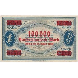 Oberlangenbielau (Bielawa), Christian Dierig GmbH, 100.000 mark 1923 - 6 luty