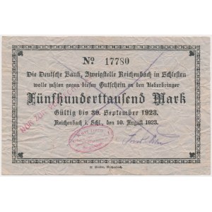 Reichenbach (Dzierżoniów), 500.000 mk 1923