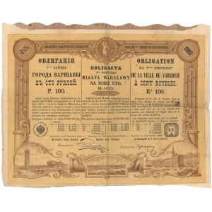 Warszawa 7-ma Pożyczka, Obligacja 100 rub 1903