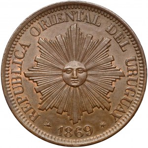 Urugwaj, 4 centesimos 1869-H