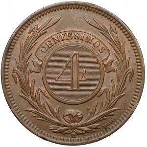 Urugwaj, 4 centesimos 1869-H