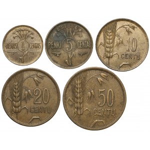Lithuania, 1 Centas - 50 Centu 1925 - set of 5pcs.