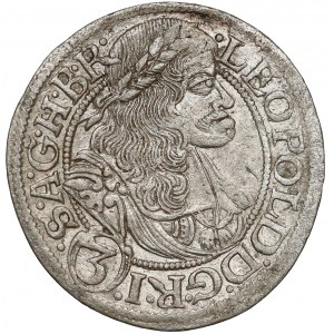 Wrocław, Leopold I, 3 krajcary 1668 SHS, Wrocław