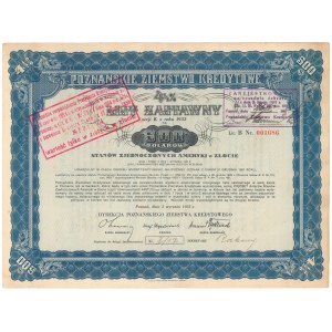 Poznań, PZK, List zastawny 500 dolarów 1933