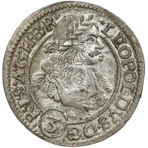 Śląsk, Leopold I, 3 krajcary 1670 SHS, Wrocław