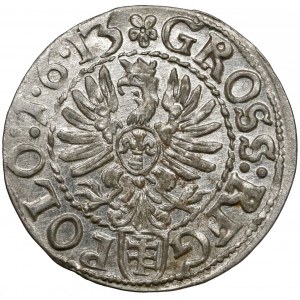 Zygmunt III Waza, Grosz Kraków 1613 - piękny