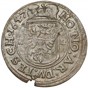 Śląsk, Ferdynand III, 3 krajcary Skoczów 1647 HL