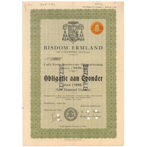 Frauenburg (Frombork), Bisdom Ermland, Obligacja 1.000 guldenów 1927