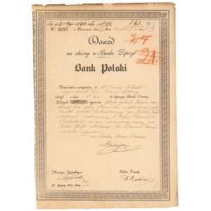 Dowód Depozytowy Banku Polskiego 1840 r.