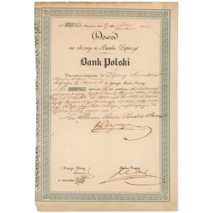 Dowód Depozytowy Banku Polskiego 1857 r.