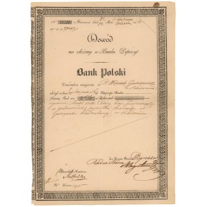 Dowód Depozytowy Banku Polskiego 1844 r.