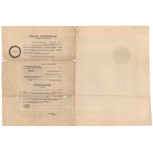 Związek Narodowy Polski w USA, Certyfikat Ubezpieczenia na 500 dolarów 1917